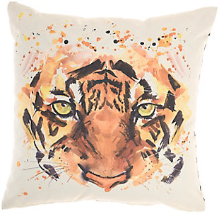 Nourison Outdoor Tiger Throw Pillow, , large