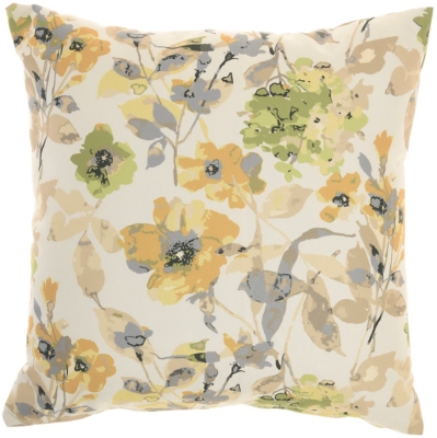 Nourison Outdoor Floral Throw Pillow, , large