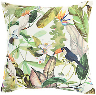 Nourison Outdoor Tropical Throw Pillow, , large