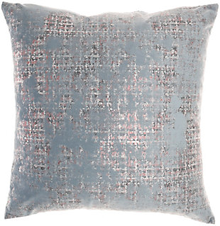 In an invigorating burst of luxe style, this glam throw pillow from mina victory home accents adds a rich sense of depth to your couch or other seating area. Bursts of sheer and solid velvet-like fabric create a unique pattern across its metallic plaid cover. Handmade in ocean blue, pink and silver, it includes a cozy polyfill insert and hidden zipper closure.Handcrafted from 100% polyester | Soft polyfill insert | Metallic plaid cover | Hidden zipper closure | Imported