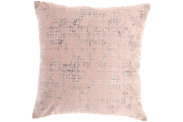 In an invigorating burst of luxe style, this glam throw pillow from mina victory home accents adds a rich sense of depth to your couch or other seating area. Bursts of sheer and solid velvet-like fabric create a unique pattern across its metallic plaid cover. Handmade in blush pink, silver and gray, it includes a cozy polyfill insert and hidden zipper closure.Handcrafted from 100% polyester | Soft polyfill insert | Metallic plaid cover | Hidden zipper closure | Imported