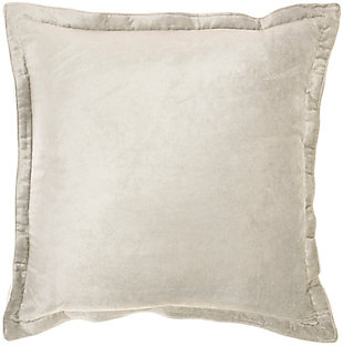 Lush textures and rich colors make the sofia collection from mina victory home accents an appealing addition to your home decor. A serene complement to neutral decor in light gray, this solid throw pillow elevates your space without overpowering. Viscose fibers add a lustrous sheen that’s as smooth as silk, with flanged edges for an extra touch of decorative flair. Handmade in a generously-sized square, it includes a removable polyfill insert and zipper closure.Handcrafted from 100% viscose | Soft polyfill insert | Lustrous sheen | Flanged edges | Zipper closure | Imported