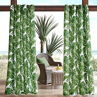 Madison Park Printed Palm 3M Scotchgard Outdoor Panel, Green, rollover