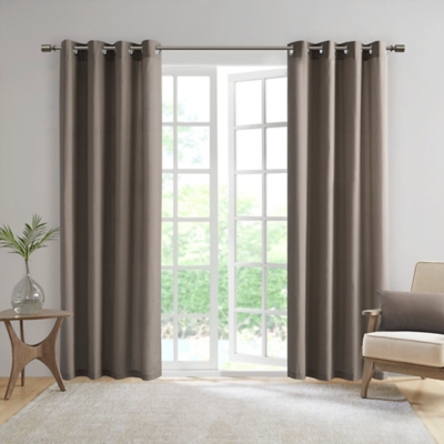 Madison Park Solid 3M Scotchgard Outdoor Panel, Taupe, large