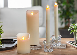 2 Pairs Aurora®flame Wax Taper Candle (4 Total), , rollover