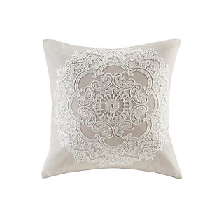 Harbor House Embroidered Medallion Square Pillow, , large