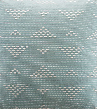 The Cario decorative pillow by INK+IVY is a chic, modern update to any room in your home. The beautiful blue background provides the perfect base for off-white decorative embroidery that creates a geometric design. This decorative square pillow coordinates with the INK+IVY Bedding Collection.
Blue cover made of 200-thread count cotton  | Soft polyfill insert | Off-white embroidered geometric design   | Imported | Spot clean