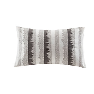 INK+IVY Embroidered Abstract Cotton Oblong Pillow, , large