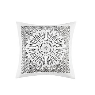 INK+IVY Sofia Embroidered Medallion Decorative Square Pillow, , large