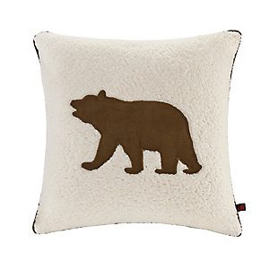 Woolrich Bear Berber Square Pillow, , large