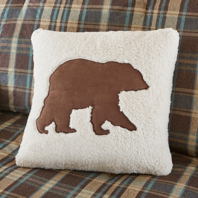 Woolrich Hadley Bear Berber Square Pillow, , large