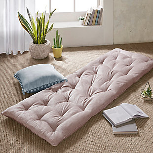 Intelligent Design Edelia Chenille Lounge Floor Pillow, Blush, rollover