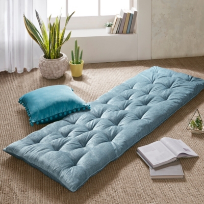 Intelligent Design Edelia Chenille Lounge Floor Pillow, Aqua