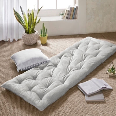 Intelligent Design Edelia Chenille Lounge Floor Pillow, Gray