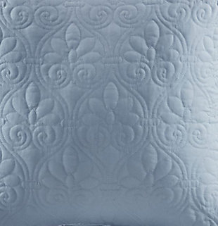 With a refreshing take on texture, the Quebec Quilted Square Pillow Set in a beautiful blue is the perfect touch. Its classic stitch pattern pairs easily with your existing decor and is sure to add a charming new element to your space. Measuring 20 inches by 20 inches, these square pillows feature a solid reverse, piping detail and soft polyester fill for simple comfort.Set of 2  | Made with polyester microfiber in blue | Soft polyfill | Quilted in a classic stitch pattern  | Solid reverse | Piping detail around the edges | Coordinates with the matching coverlet quilt Collection (sold separately)  | Imported | Spot clean only