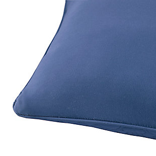 With a refreshing take on texture, the Quebec Quilted Square Pillow Set in navy is the perfect touch. Its classic stitch pattern pairs easily with your existing decor and is sure to add a charming new element to your space. Measuring 20 inches by 20 inches, these square pillows feature a solid reverse, piping detail and soft polyester fill for simple comfort.Set of 2  | Made with polyester microfiber in navy | Soft polyfill | Quilted in a classic stitch pattern  | Solid reverse | Piping detail around the edges | Coordinates with the matching coverlet quilt collection (sold separately)  | Imported | Spot clean only