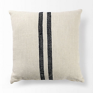 Mercana Sandra Striped Decorative Pillow Cover, Gray, large
