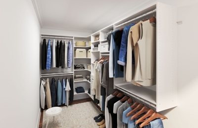 EasyFit Modern Raised Ultimate Corner Closet System | Ashley