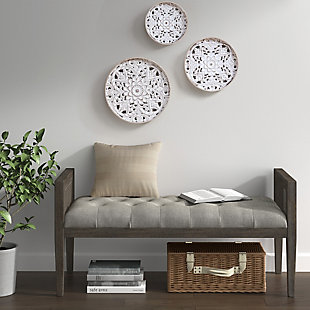 Madison Park Natural/White Wood Wall Decor 3 Piece Set, , rollover