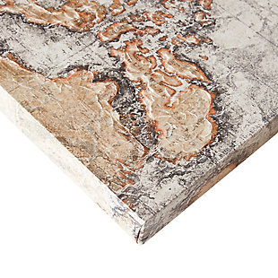 The Madison Park Map of the World Printed Canvas with Hand-Brushed Embellishment 3-Piece Set offers a dignified accent to your decor. This wall art set displays a map of the world printed on canvas in natural hues for distinguished allure. Hand-brushed embellishments add texture, giving each canvas more dimension, while a cardboard backing provides additional structure for support. Mount this printed canvas set in your bedroom, home office or living room for a globally-inspired and luxurious touch.3-piece set | Frame made of engineered wood | Canvas printed in natural hues | Hand-brushed embellishments  | Cardboard backing for structure | 2 D-rings on reverse of each piece for easy hanging | Canvas dimensions: 15"W x 35" L x 1.5" D each | Spot clean only