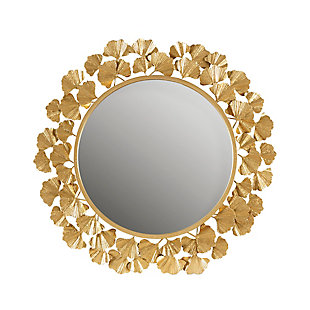 Martha Stewart Gold Gold Foil Ginkgo Mirror, , large