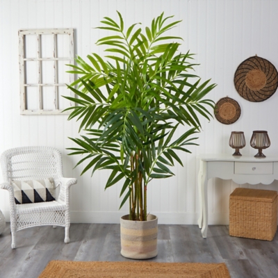 A600030372 8 King Palm Artificial Tree in Handmade Natural Co sku A600030372