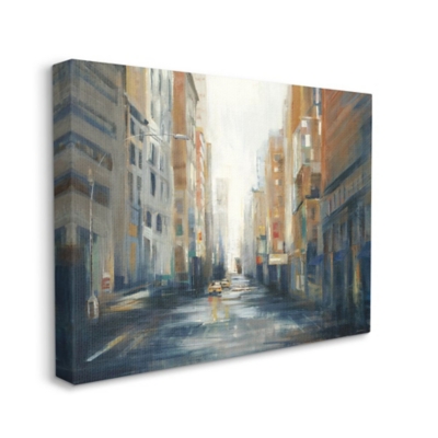 Stupell Industries Cityscape Street After Rain Painting, 36 X 48, Canvas Wall Art, Multi, large