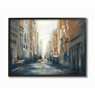 Stupell Industries Cityscape Street After Rain Painting, 24 X 30, Framed Wall Art, Multi, large