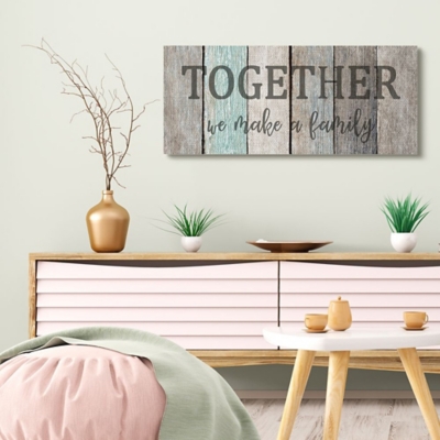 Stupell Industries Together We Make a Family Quote Rustic Sign Wall Art, Multi