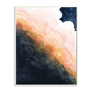 Stupell Industries Storm Cloud Abstraction At Sunset Watercolor, 10 X 15, Wood Wall Art, , rollover