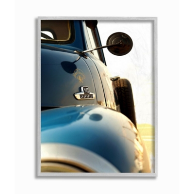 Stupell Industries  Vintage Automobile Side Detail Truck Photograph, 16 x 20, Framed Wall Art, Blue, large