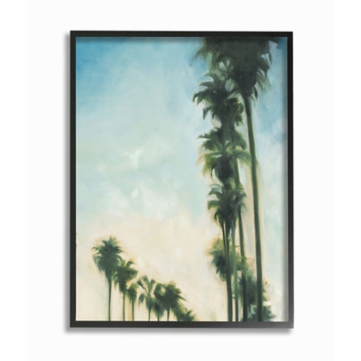 Stupell Industries Soft Tropical Palm Trees In A Row, 11 X 14, Framed Wall Art, Multi, large