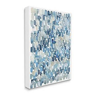 Stupell Industries Coastal Tile Abstract Soft Blue Beige Shapes, 36 X 48, Canvas Wall Art, Blue, large
