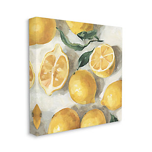 Stupell Industries Citrus Fruits Sliced Lemon Pile Over White, 36 X 36, Canvas Wall Art, Yellow, large