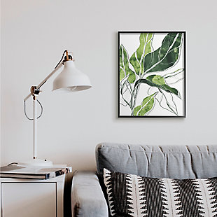 Stupell Industries Expressive Palm Linework Green Pop Detail, 24 X 30, Framed Wall Art, Green, rollover