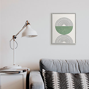 Stupell Industries Abstract Geometric Circular Study Curved Art Deco, 16 X 20, Framed Wall Art, Beige, rollover