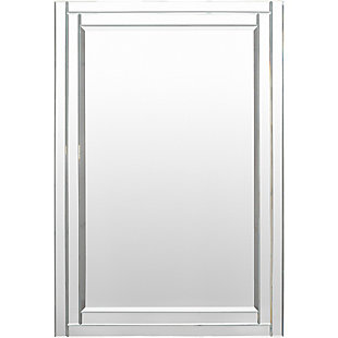 Take a shine to clean-lined, contemporary style with this simply extraordinary wall mirror. Brilliant beveled frame is a mastery in simplicity. Hangs horizontally and vertically.Frame made of engineered wood with metallic finish | Mirrored glass | D-ring hanger (for vertical or horizontal placement) | Clean with a soft, dry cloth
