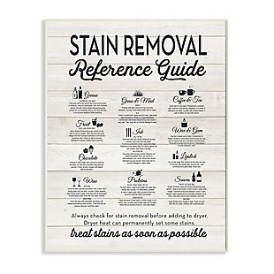 Stupell Industries Stain Removal Reference Guide Typography,13 X 19,  Wood Wall Art, , rollover