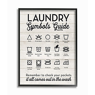 Stupell Industries Laundry Symbols Guide Typography,11 X 14,  Framed Wall Art, , rollover