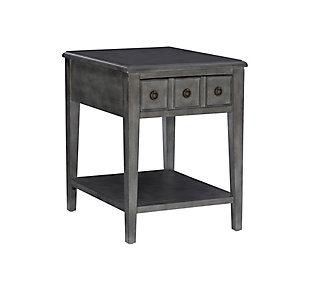 Linon Emily Side Accent Table, Gray, large