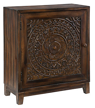 Linon Shelby Accent Cabinet, Brown, large