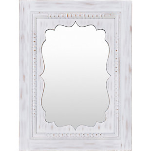 Home Accents Hand Painted White 40" X 30" Mirror, , large