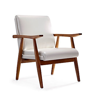 Manhattan Comfort Arch Duke Accent Chair, White/Amber, large