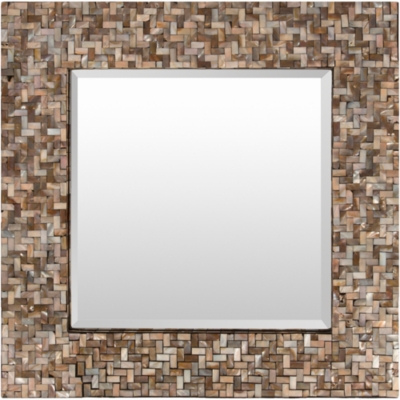 Surya Home Accents Mother Of Pearl 23 6 X 23 6 X 1 Mirror Ashley   A60003203 SW KO