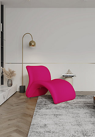 Manhattan Comfort Rosebud Accent Chair, Fuchsia, rollover