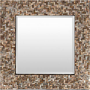 Home Accents Mother Of Pearl 23.6" X 23.6" X 1" Mirror, , rollover