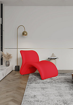 Manhattan Comfort Rosebud Accent Chair, Red, rollover