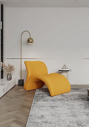 Manhattan Comfort Rosebud Accent Chair, Yellow, rollover