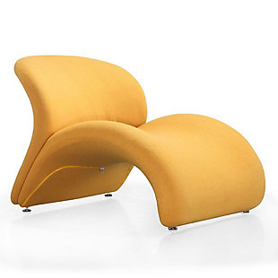 Manhattan Comfort Rosebud Accent Chair, Yellow, large