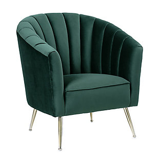 Manhattan Comfort Rosemont Accent Chair, Green/Gold, large